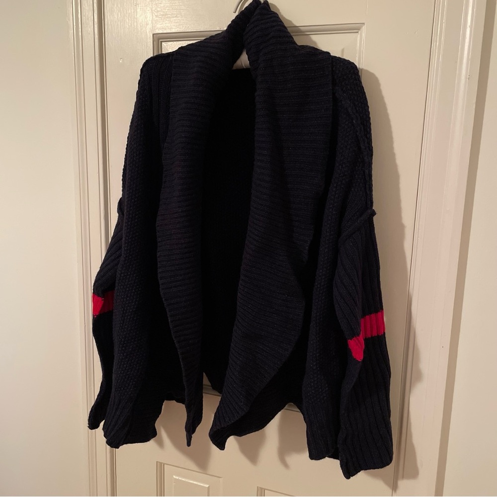 Zadig & Voltaire Mystic Wool Blend Shawl Cardigan, Navy Blue, Medium/Large